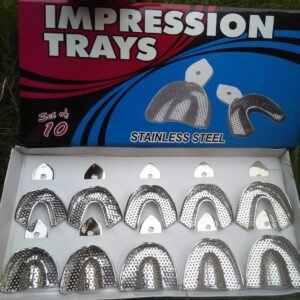 Impression Tray Set Of 10 Pcs Perforated Stainless Steel