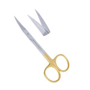 Tungsten Carbide Iris Scissors With Gold Plated